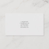 Carte de visite professionnel de livre d'agent (Dos)