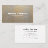 Carte De Visite Professionnel de l'or de la satin métallique (Devant / Derrière)