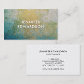 Carte De Visite Professionnel de l'or et de la pierre turquoise (Devant / Derrière)