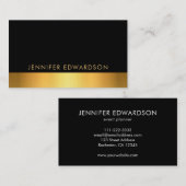 Carte De Visite Professionnel de l'or noir, simple et élégant (Devant / Derrière)