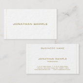 Carte De Visite Professionnel de luxe de conception simple (Devant / Derrière)