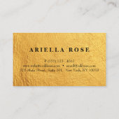 Carte De Visite Professionnel de luxe noir et or (Dos)