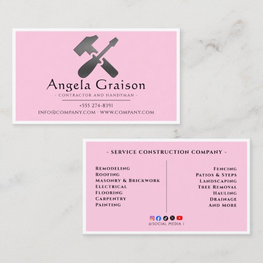 Carte De Visite Professionnel de maintenance | Maison Moderne (Devant / Derrière)