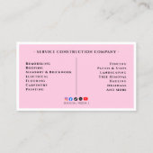 Carte De Visite Professionnel de maintenance | Maison Moderne (Dos)