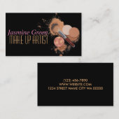 Carte de visite professionnel de maquillage (Devant / Derrière)