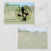 Carte De Visite Professionnel de marcheur de chien (Devant / Derrière)