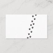 Carte de visite professionnel de marcheur de chien (Dos)