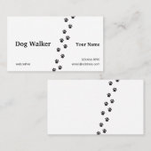 Carte de visite professionnel de marcheur de chien (Devant / Derrière)
