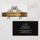 Carte de visite professionnel de monogramme (Devant / Derrière)