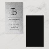 Carte de visite professionnel de monogramme (Devant / Derrière)
