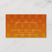 Carte De Visite Professionnel de monogramme de damassé (Dos)