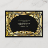 Carte De Visite Professionnel de Nouveau d'art d'or de Faux (Dos)