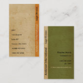 Carte de visite professionnel de papier de rayure (Devant / Derrière)