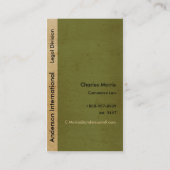 Carte de visite professionnel de papier de rayure (Dos)