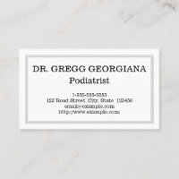 Carte de visite professionnel de pédicure