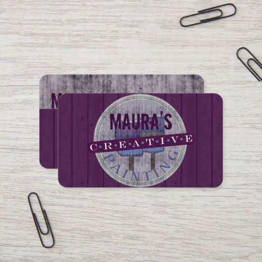 Carte de visite professionnel de peintre (Devant/Arrière en situation)