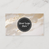 Carte de visite professionnel de peinture beige or (Dos)