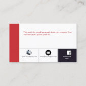 Carte de visite professionnel de photo avec des (Dos)