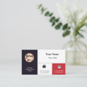 Carte de visite professionnel de photo avec des (Debout devant)