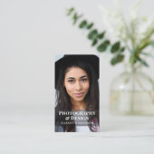 Carte De Visite Professionnel de photo de code QR moderne (Debout devant)