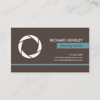 Carte de visite professionnel de photographe