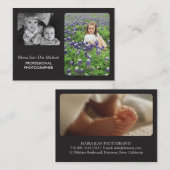 Carte de visite professionnel de photographe (Devant / Derrière)