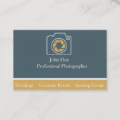 Carte de visite professionnel de photographie (Devant)