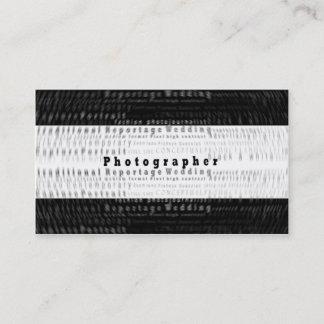 Carte de visite professionnel de photographie -