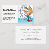 Carte de visite professionnel de plomberie (Devant / Derrière)