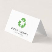 Carte De Visite Professionnel de recyclage écologique minimal mode (Devant)