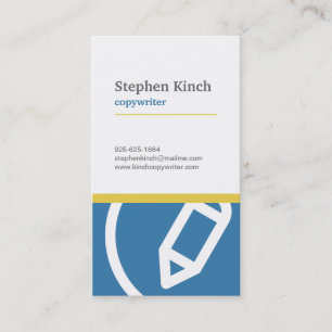 Carte de visite professionnel de redacteur