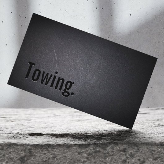 Carte de visite professionnel de remorquage Black 