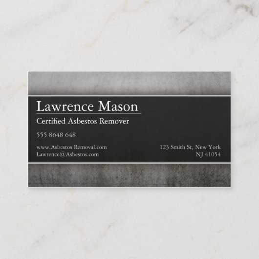 Carte de visite professionnel de retrait de l'amia (Dos)