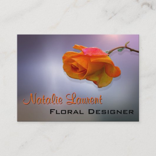 Carte De Visite Professionnel de rose de Larcella 3,5" x 2,5" (Devant)