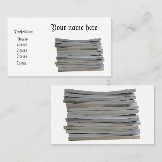 CARTE DE VISITE PROFESSIONNEL DE SCÉNARISTE (Devant / Derrière)