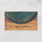 Carte De Visite Professionnel de scie circulaire rustique (Devant)