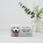 Carte de visite professionnel de soins de chien (Debout devant)