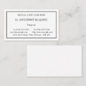 Carte de visite professionnel de soins de santé cl (Devant / Derrière)