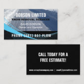 Carte de visite professionnel de soufflage de neig (Devant / Derrière)