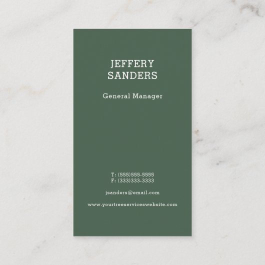 Carte de visite professionnel de suppression d'arb (Dos)