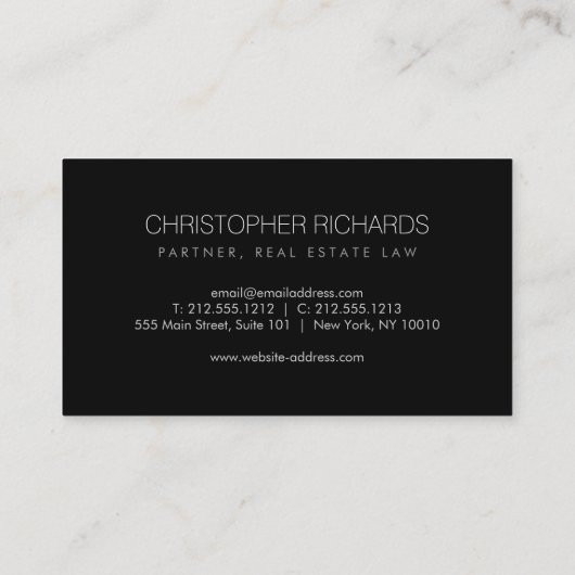 Carte de visite professionnel de tête de bélier no (Dos)