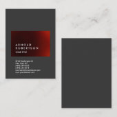 Carte de visite professionnel de texte de Personna (Devant / Derrière)