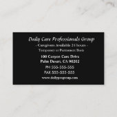 Carte De Visite Professionnel de travailleur social de Fower de (Dos)