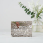 Carte De Visite Professionnel de vacances rustique Personnalisé (Debout devant)