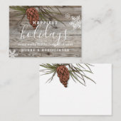 Carte De Visite Professionnel de vacances rustique Personnalisé (Devant / Derrière)