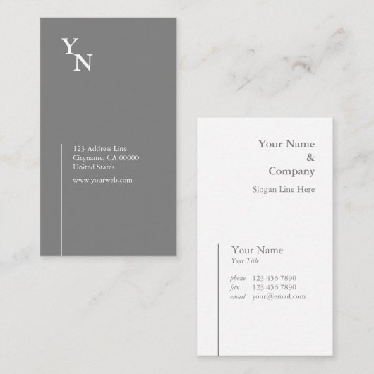 Carte de visite professionnel de verticale de (Devant / Derrière)