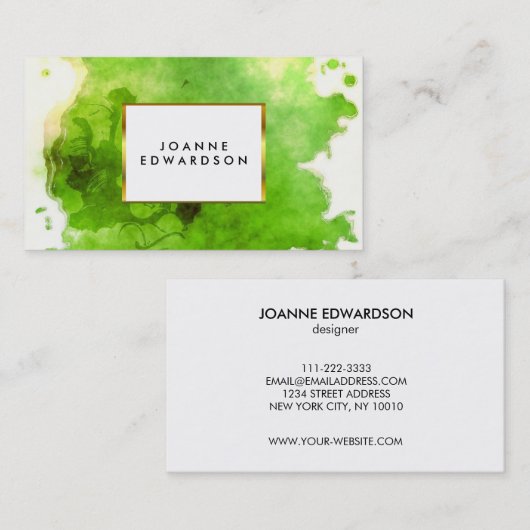 Carte De Visite Professionnel d'éclaboussure d'éclaboussure (Devant / Derrière)