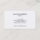 Carte De Visite Professionnel d'éclaboussure d'éclaboussure (Dos)