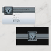 Carte De Visite professionnel décoré d'un monogramme (Devant / Derrière)