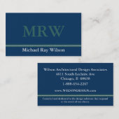 Carte De Visite Professionnel décoré d'un monogramme (Devant / Derrière)